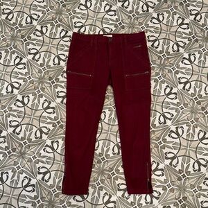 Joie Burgundy Zippered Pants